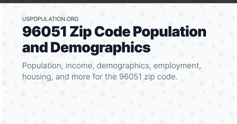 9601 zip code|Zip Code 96051 Profile, Map and Demographics .